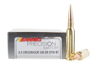 Barnes Precision Match 6.5 Creedmoor 140gr Open Tip Match Boat-Tail Ammo - Box of 20